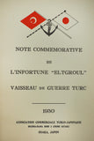 [RARE FRENCH EDITION OF COMMEMORATIVE BOOK OF ERTUGRUL] Note commemorative de l'Infortune "Eltgroul" vaisseau de Guerre Turc. [i.e., Commemorative note of the misfortune "Eltgroul" Turkish warship]