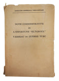 [RARE FRENCH EDITION OF COMMEMORATIVE BOOK OF ERTUGRUL] Note commemorative de l'Infortune "Eltgroul" vaisseau de Guerre Turc. [i.e., Commemorative note of the misfortune "Eltgroul" Turkish warship]