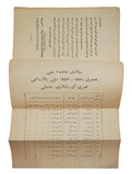 [FIRST ISLAMIC PRINTING HOUSE IN JAPAN / TATAR ÉMIGRÉS / DIASPORA PRINTING] 1933 Milâdî 1351-1352 Hicrî yillari üçün dinî bayramlar cedveli ve dinler hakkinda malûmât. Mahkeme-i Serâiyye’nin karari ve Tokyo Rasadhânesinin hesâbi boyunça tuzuldi