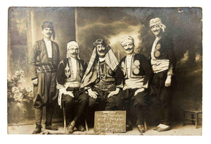 [PHOTOGRAPH / EARLY MUSLIM THEATER IN ROMANIA] 3 Nisan [1]927 tarihinde “Kanli Intikam”... [i.e., A group of Pazarcik Muslim youngs staged the play "Bloody Revenge" on April 3, 1927]