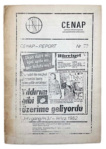 [EARLIEST RECORDS OF UFO SIGHTINGS IN TURKEY] CENAP Report 73. Edited by Hansjürgen Köhler and Werner Walter. 7. Jahrgang / H3 / - Marz 1982