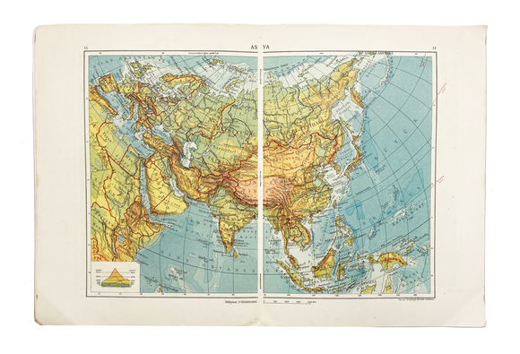 [RARE TURKISH ATLAS PRINTED IN VIENNA] Resimli atlas [i.e., Illustrated atlas]