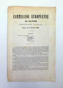Commission Europenne du Danube. Protocole No CXLIX. Seance du 17 October 1862