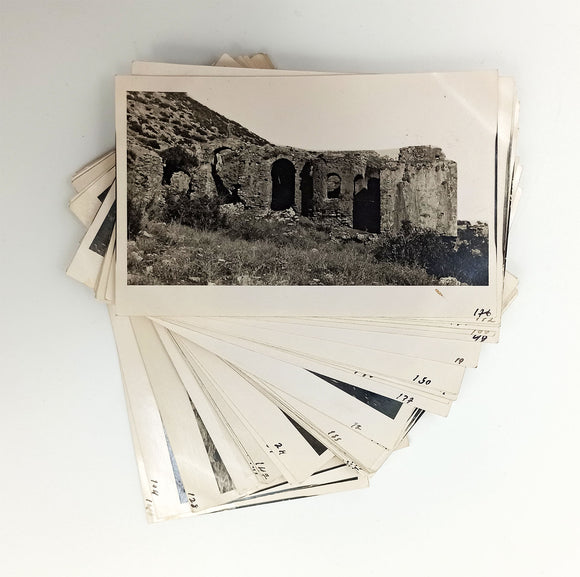 [MIDDLE EAST / ARCHEOLOGY / ANATOLIAN CIVILIZATIONS] Original 51 gelatin silver photos documenting ruins, buildings and remnants of Olba Kingdom and the Roman Empire around Mersin and Adana cities