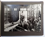 [GERMAN SUBMARINE INDUSTRY / WWII EVE / MIDDLE EAST] Photo album consisting of 31 large gelatin silver photos documenting the construction and launching of Turkish U-Boats titled "Birinci" and "Ikınci Inönü" in Fijenoord Shipyard