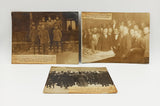 [WORLD WAR I / UKRAINE / RUSSIA / GERMANY] Three original photographs showing German and Russian soldiers on the Ukrainian front, German colonel Höfer and subordinates, and the Ukrainian statesmen and soldiers signing the peace protocol