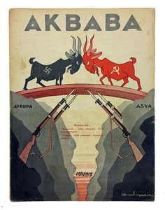 [WWII / COVER ART / COMMUNISM VS FASCISM] Akbaba. No: 205. 9 Kanunuevvel 1937. Illustration by Cemal Nadir, (1902-1947)