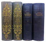 [FRENCH ORIENTALISM / EARLY LEXICOLOGY / EASTERN LANGUAGES] Dictionnaire Français-Turc [and] Dictionnaire Turc-Français. Des agents diplomatiques et consulaires des navigateurs et autres voyageurs... (Vol. 1: A-F / Vol. 2: G-Z). 4 volumes set.