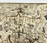 [MAP - JAPAN] Saigoku Sanjusan-sho junrei ezu. [i.e. Map of Saigoku Kannon Pilgrimage Routes]. Published by Ezuya Shohachi