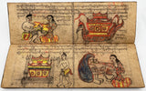 [MYANMAR / MANUSCRIPT / BUDDHISM / ASTROLOGY] [A long and richly illustrated parabaik in Pali written in Burmese round script]