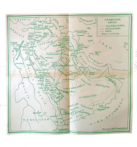 [MAP OF ARABIAN PENINSULA] Arabistan haritasi.