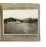 [ITALIAN SUBMARINE INDUSTRY / WWII EVE / MIDDLE EAST] Cantieri del Tirreno Genova. [Photo album consisting of six large gelatin silver photos documenting the launching and floating of Turkish destroyer titled "Zafer" in Genoa Shipyard]